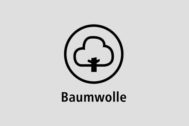 Schwarzes Symbol mit einem Baum für Baumwolle.