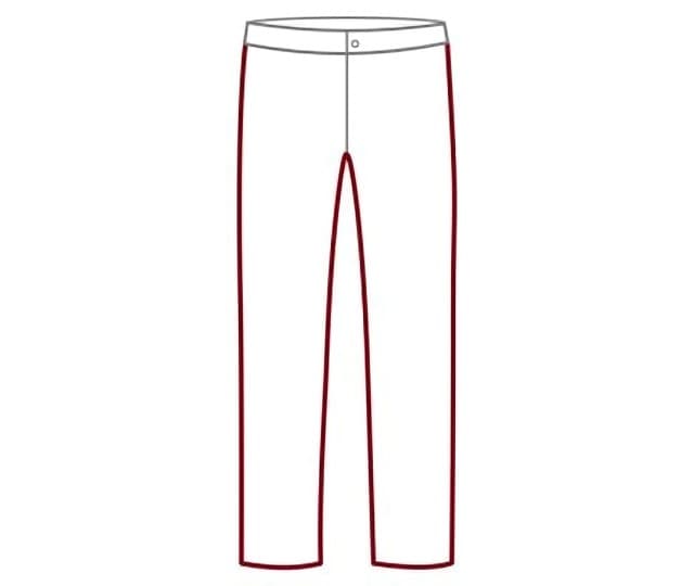 Illustration einer Jeans im Regular Fit.
