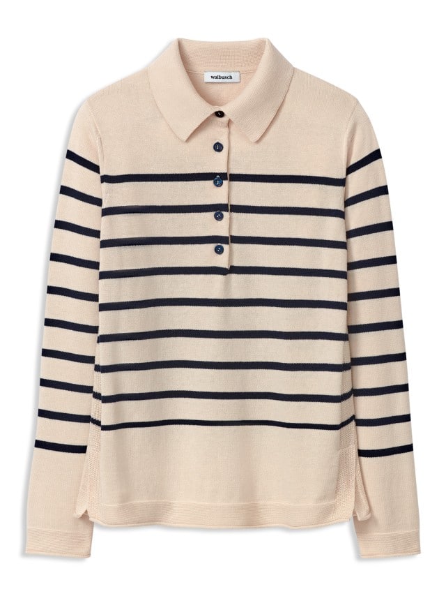 Abbildung Polo-Pullover mit Seide 