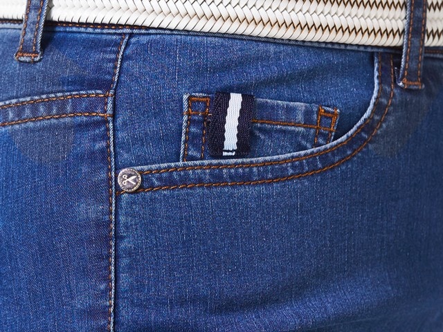 Details einer Jeans in einer Nahaufnahme
