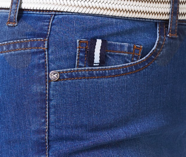 Details einer Jeans in einer Nahaufnahme