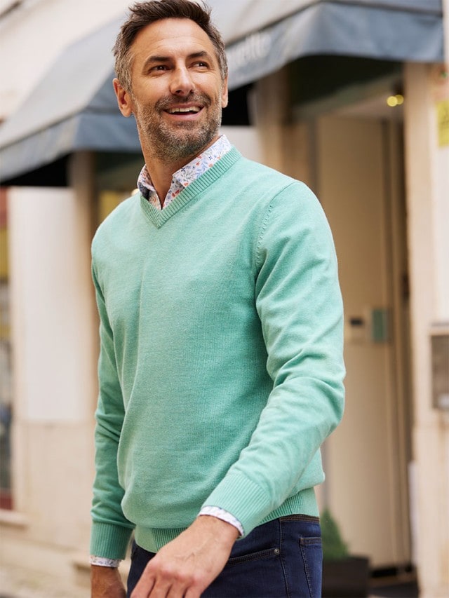 Outfit V-Pullover Soft-Cotton
