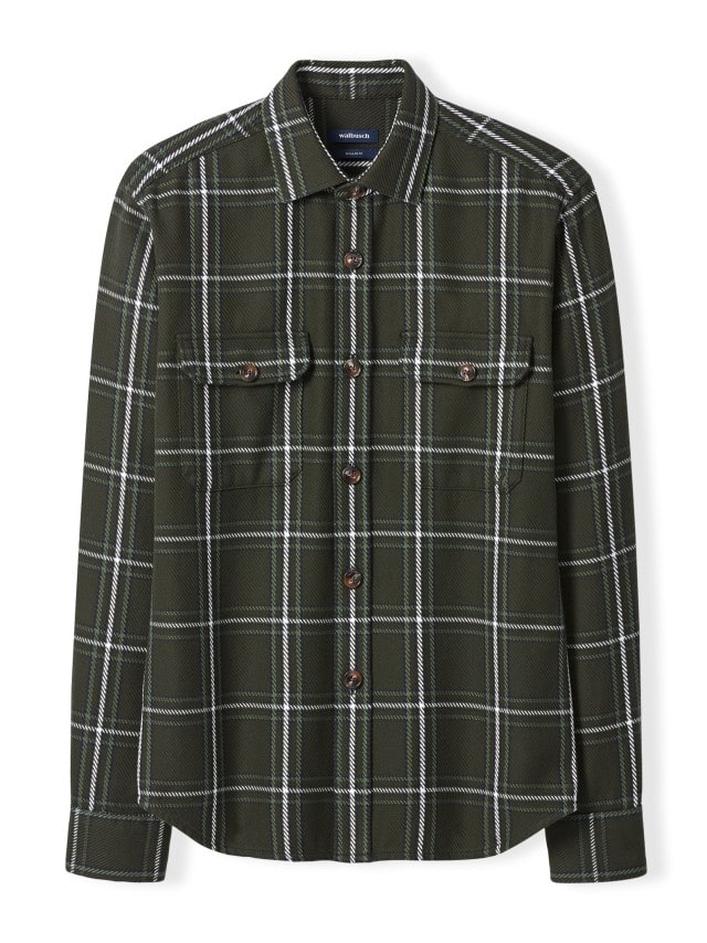 Abbildung Karo Overshirt Oliv