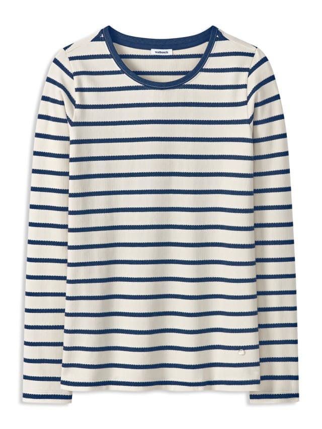 Abbildugn Baumwollshirt Ringelstruktur