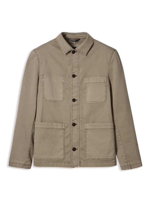 Abbildung Baumwoll Hemdjacke in Beige