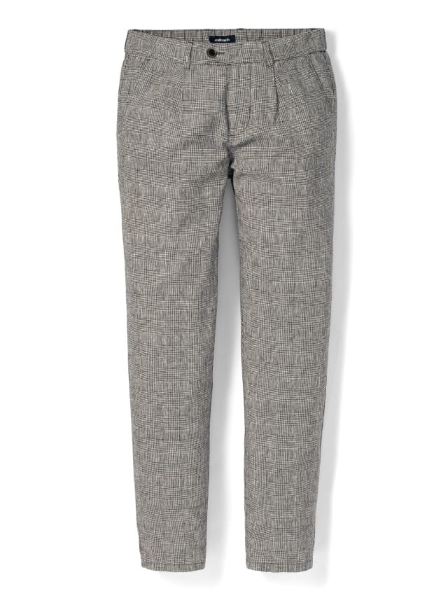 Abbildung Wohlfühl Leinen-Hose in Karo Schwarz