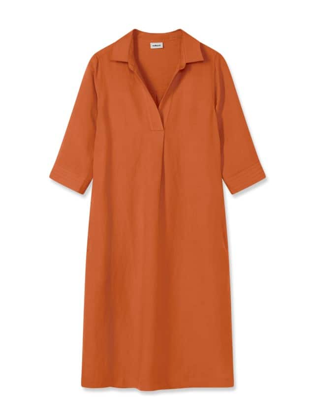 Abbildung Leinenmixkleid Dunkelorange