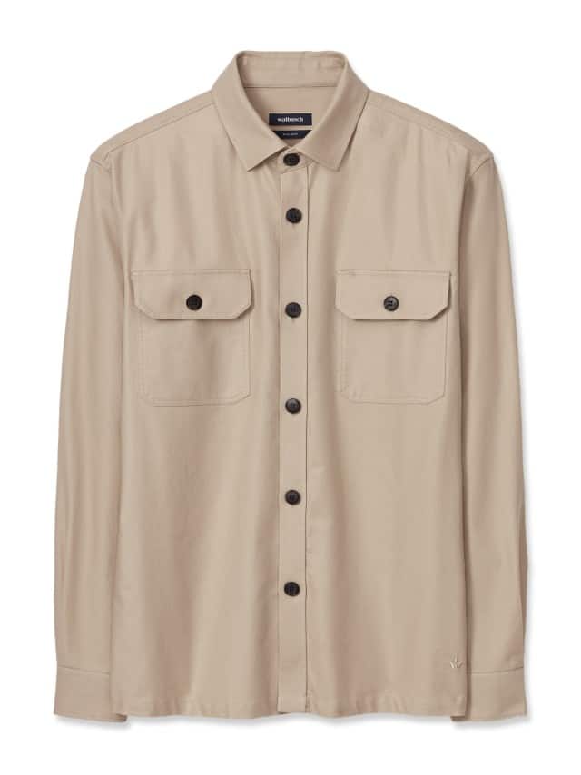 Abbildung Hemdjacke aus Baumwoll-Mischung in Sand Abbildung Hemdjacke aus Baumwoll-Mischung in Sand