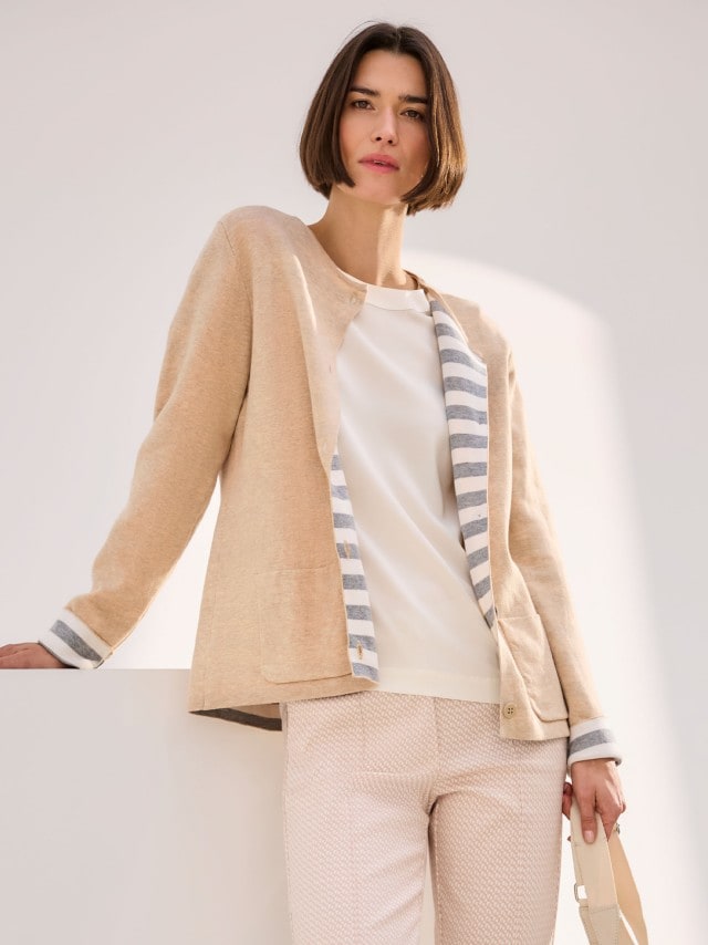 Doubleface-Strickjacke