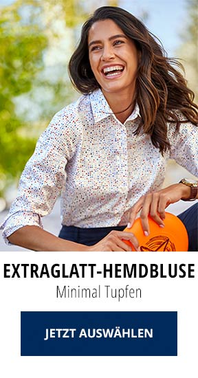 Extraglatt-Hemdbluse, Minimal Tupfen | Walbusch