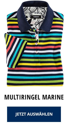 Poloshirt Hitzefrei - Multiringel Marine | Walbusch