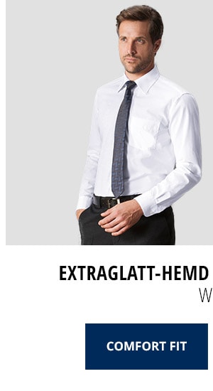Extraglatt-Hemd Walbusch-Kragen, COMFORT FIT - Weiß | Walbusch 