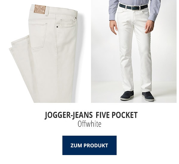 Jogger Jeans Five-Pocket - Offwhite | Walbusch