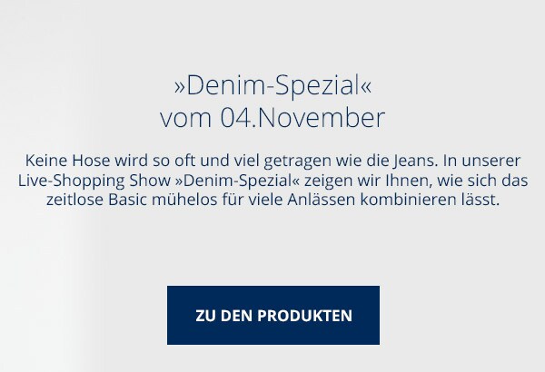 Live-Shopping Produkte: Denim-Spezial | Walbusch