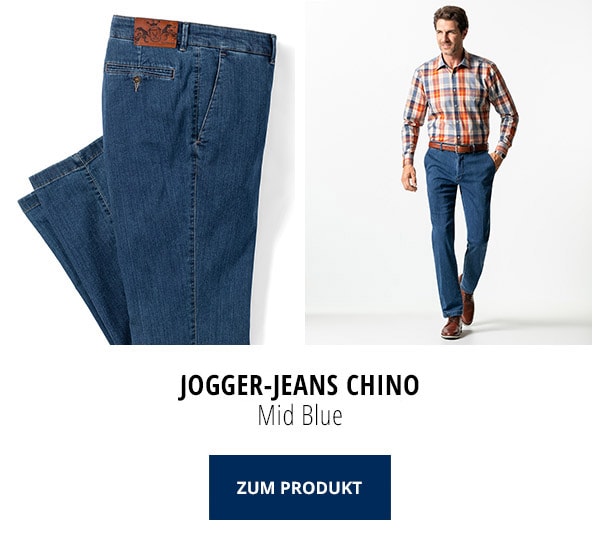 Jogger Jeans Chino - Mid Blue | Walbusch