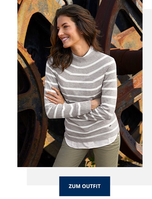 Outfit Hautschmeichler-Pullover Rippmix | Walbusch