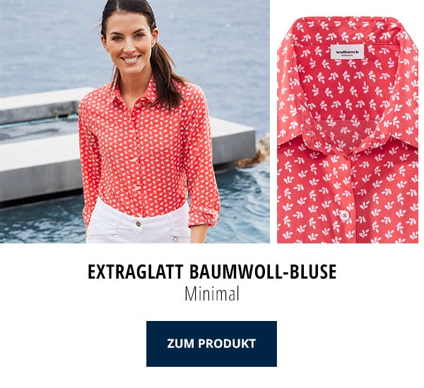Extraglatt Baumwoll-Bluse - Minimal | Walbusch