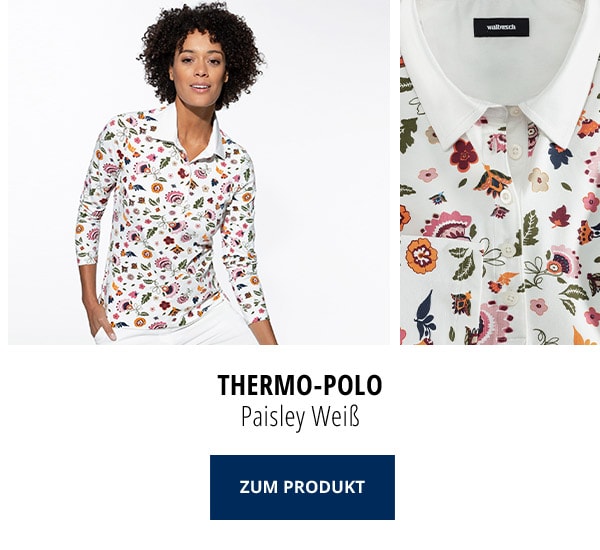 Thermo-Polo - Paisley Weiß | Walbusch