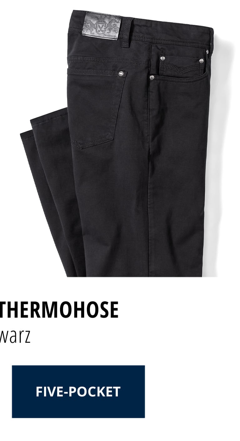 Extraglatt-Thermo Five Pocket - Schwarz | Walbusch