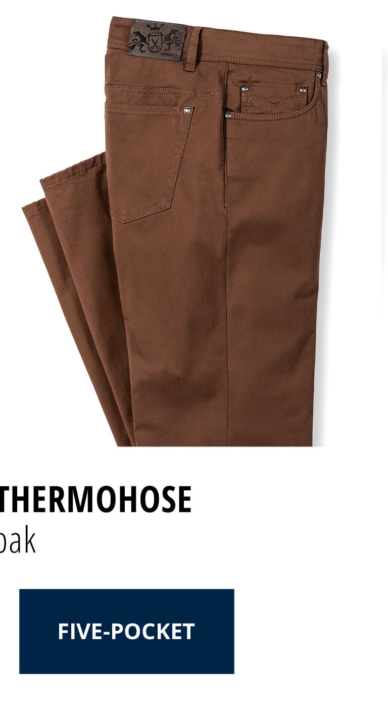 Extraglatt-Thermo Five Pocket - Tabak | Walbusch