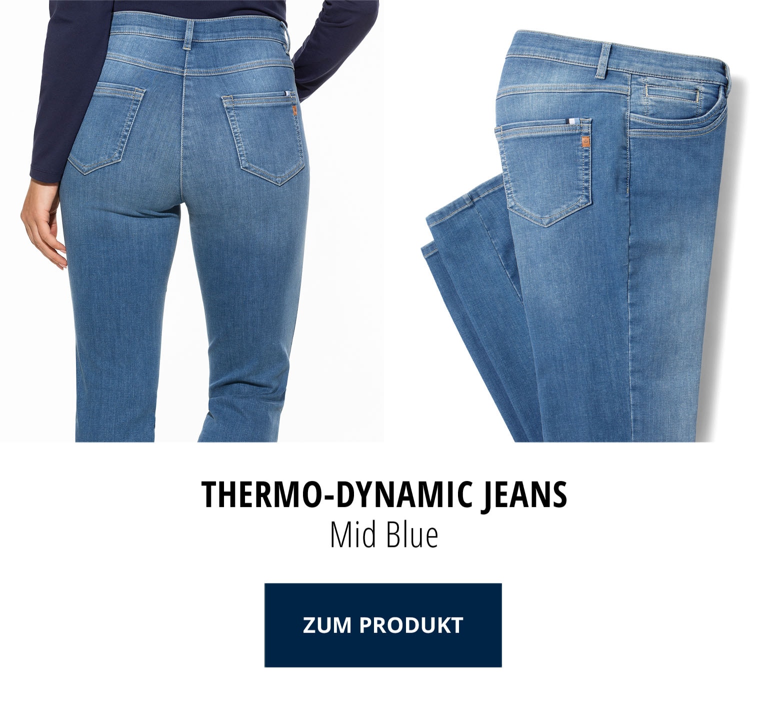 Thermo-Dynamic Jeans - Mid Blue | Walbusch