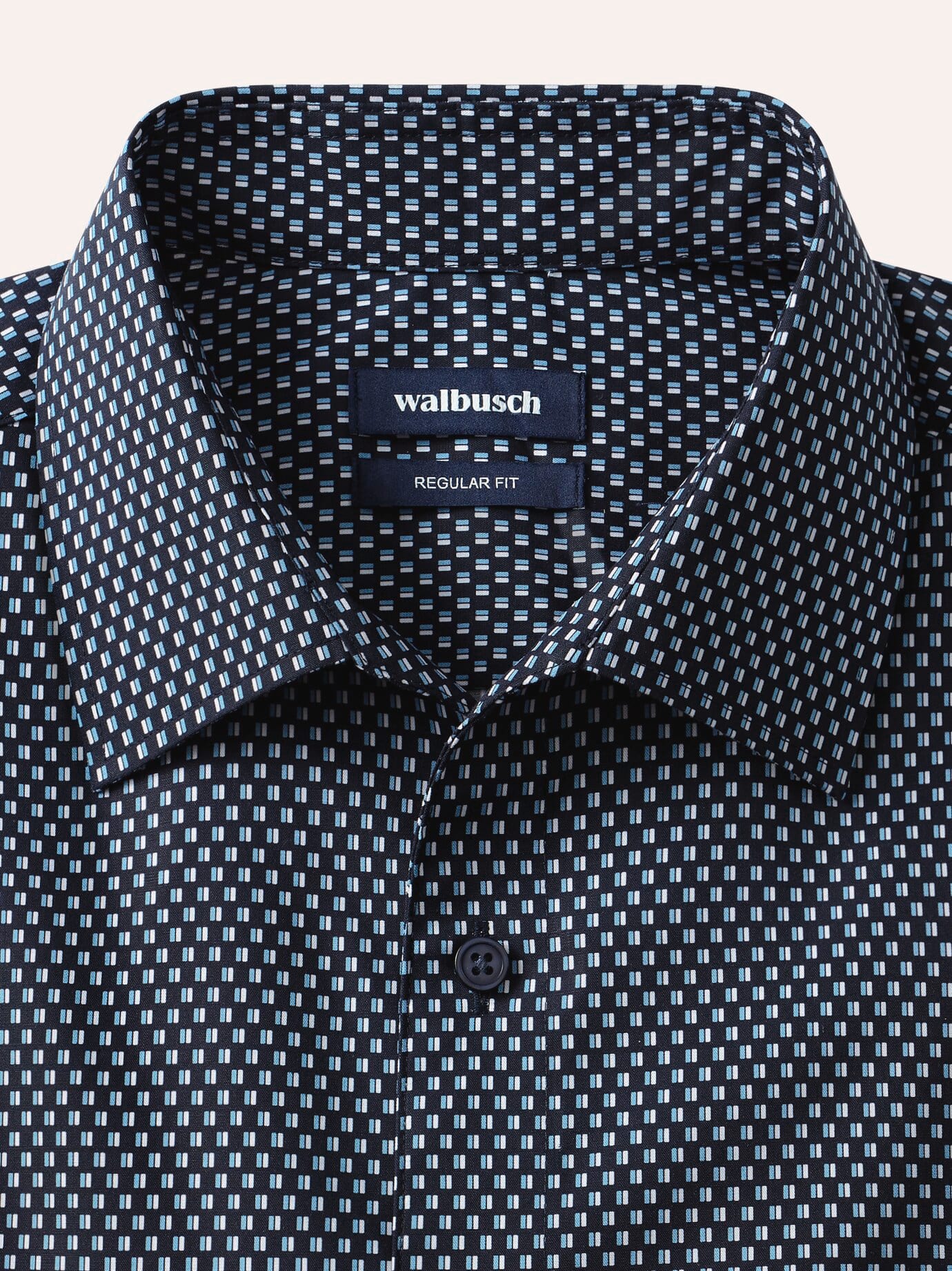 Walbusch Extra Smooth Shirt Buttonless Collar Blue 38 2
