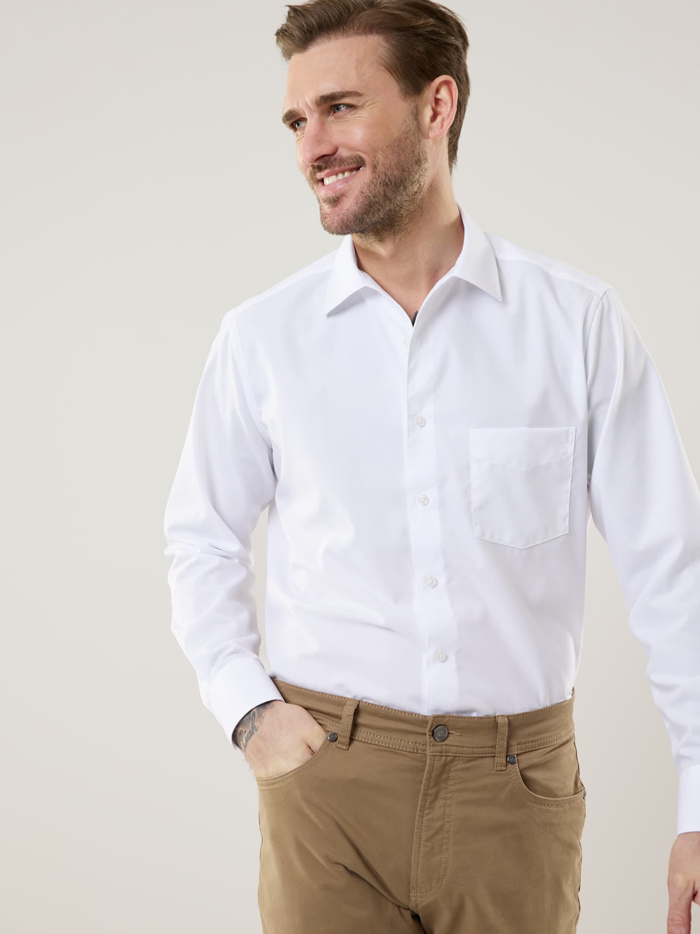 Walbusch Extraglatt Shirt Walbusch Collar White 42 2
