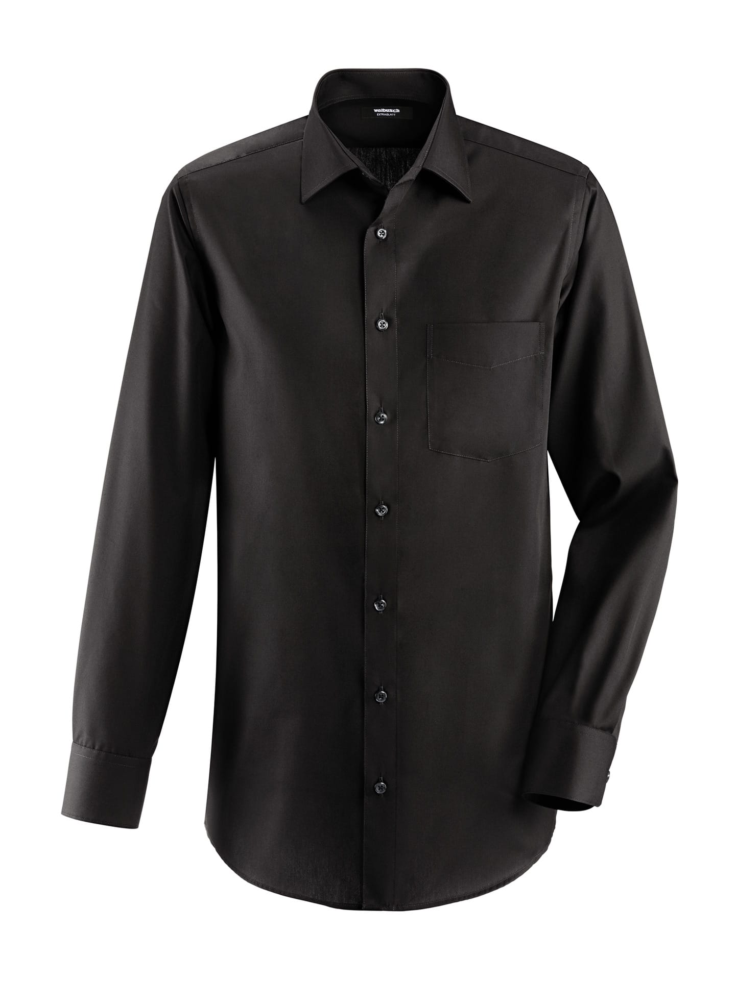 Walbusch Extraglatt Shirt Kent Collar Regular Fit Black 45/46 4