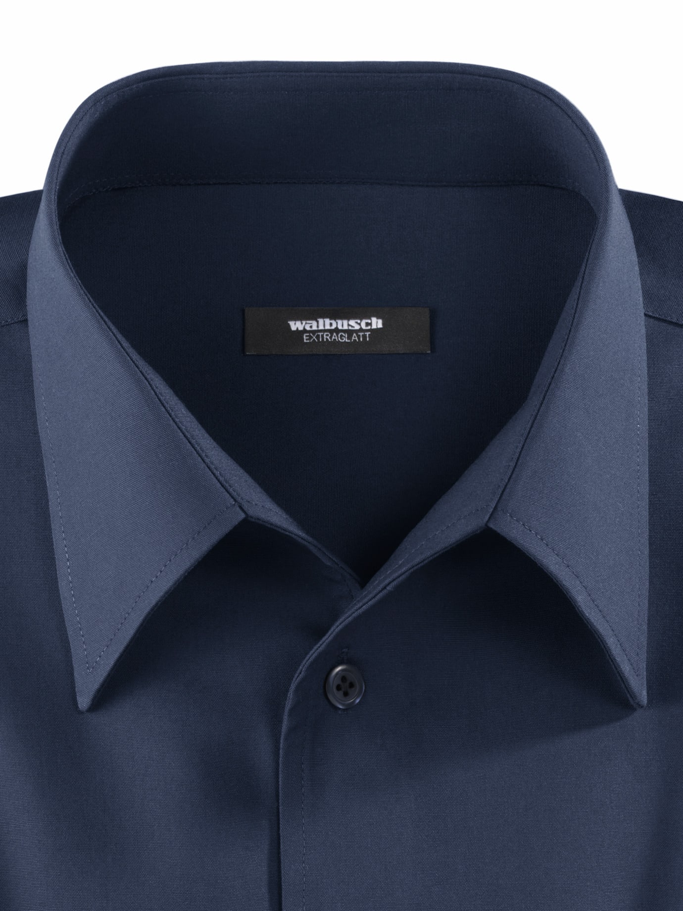 Walbusch Extra Smooth Shirt Buttonless Collar Blue 43 8