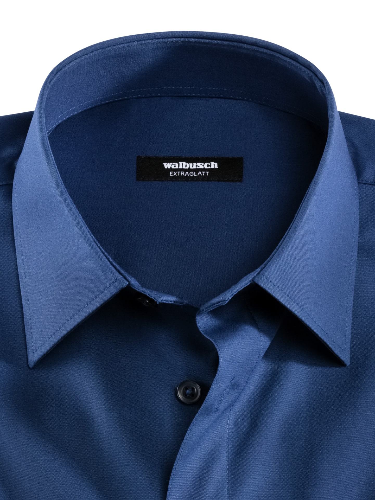 Walbusch Extraglatt Hemd Kent-Kragen Blau 45/46 3