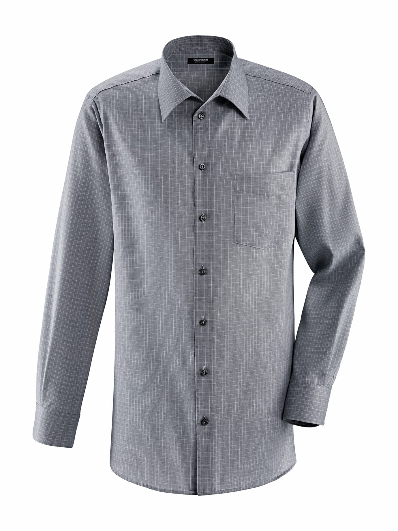 Walbusch Extra Smooth Shirt Buttonless Collar Gray 43 4