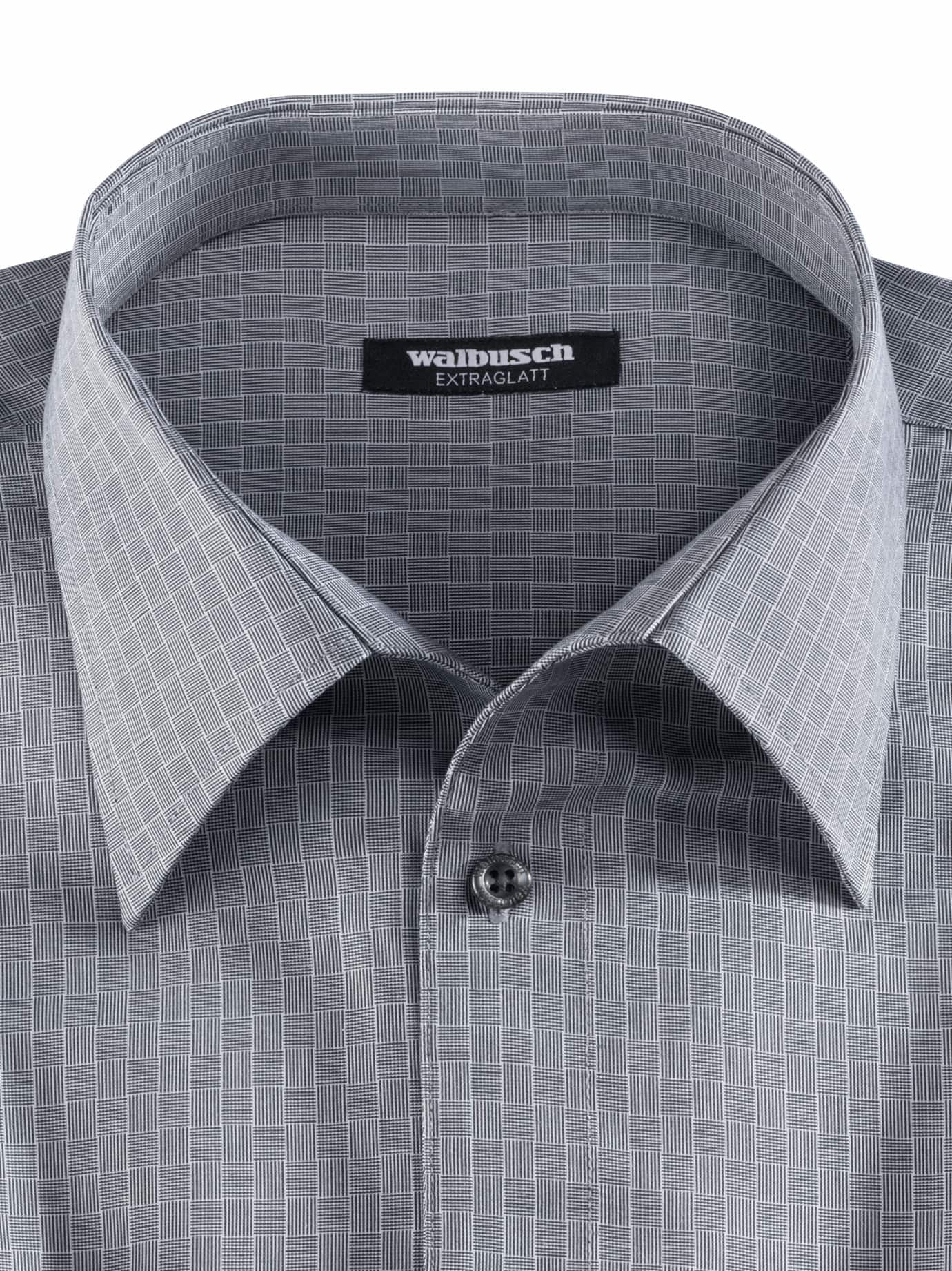 Walbusch Extra Smooth Shirt Buttonless Collar Gray 42 4