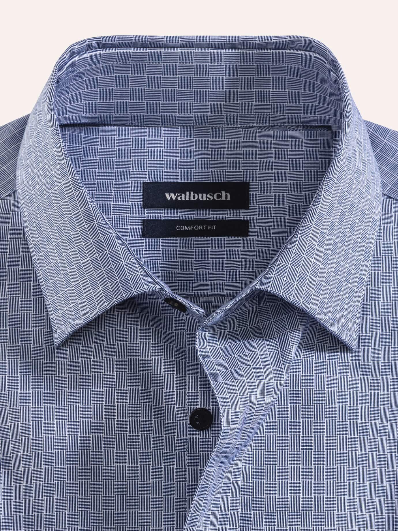 Walbusch Extraglatt Kent Collar Shirt Comfort Fit Blue 45/46 3