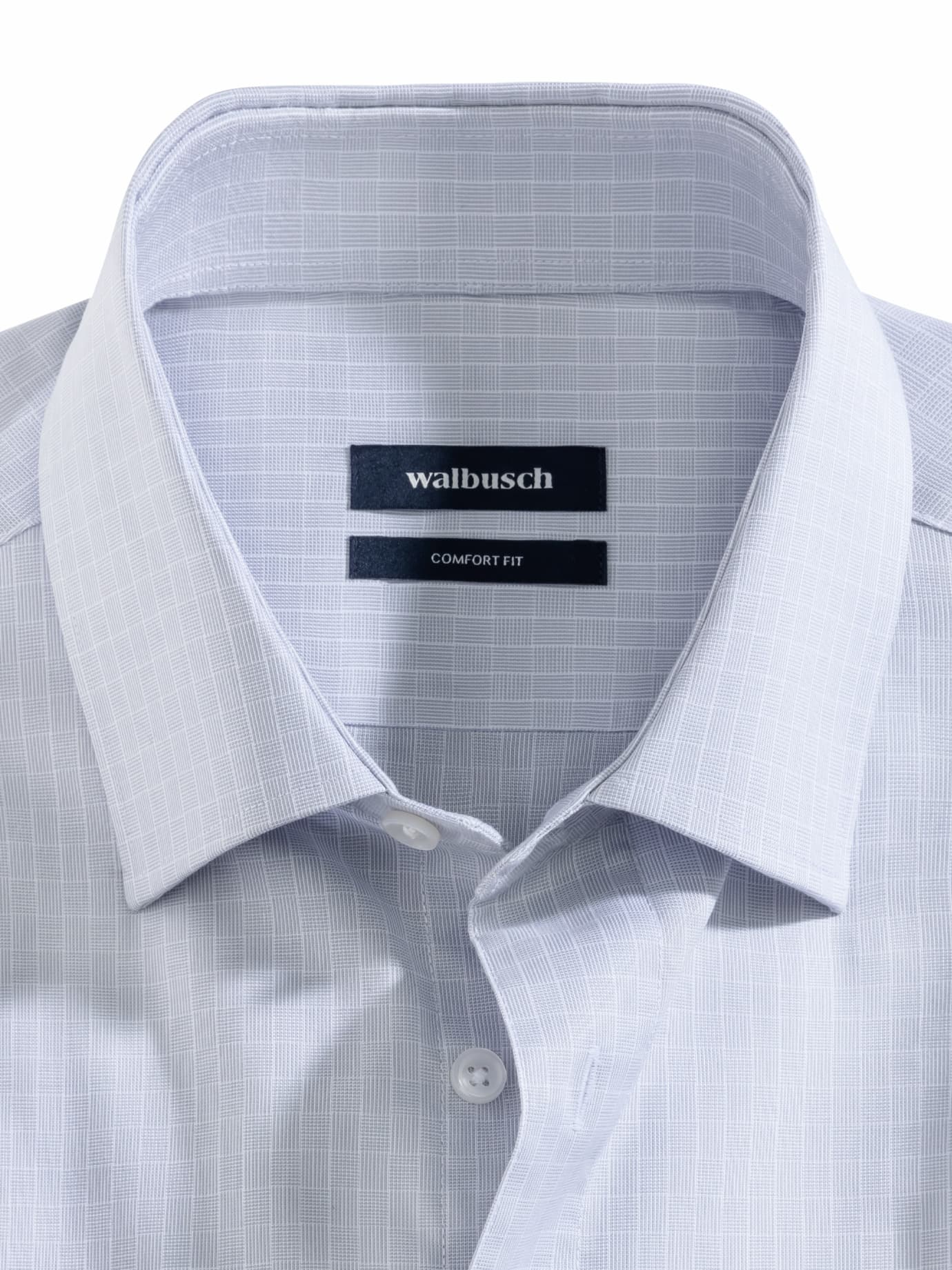 Walbusch Extraglatt Shirt Kent Collar Gray 49/50 7