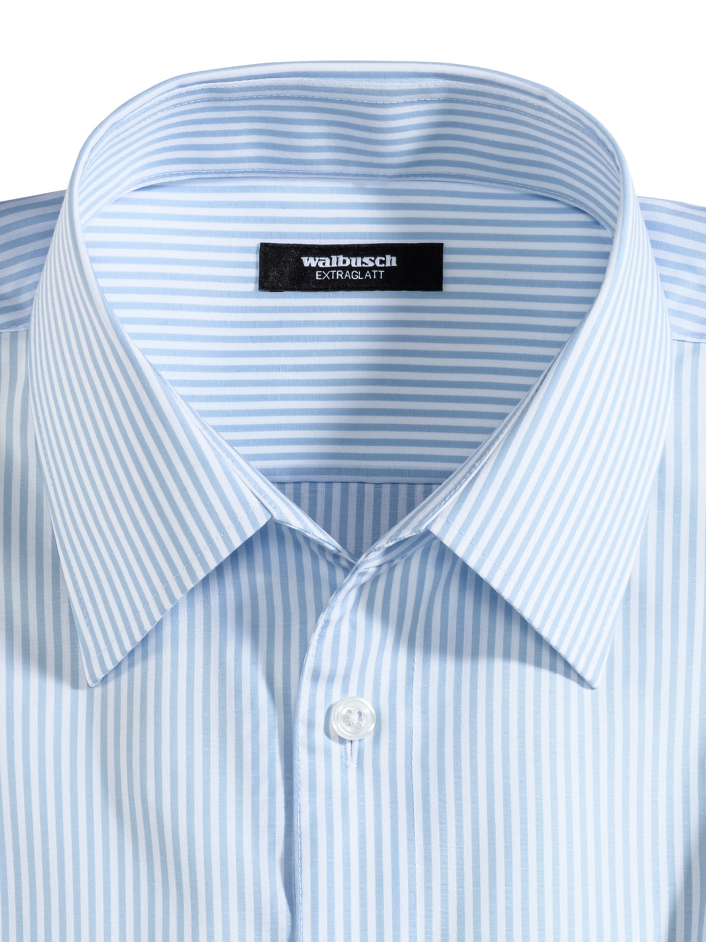 Walbusch Extra Smooth Shirt Buttonless Collar Blue 39 7