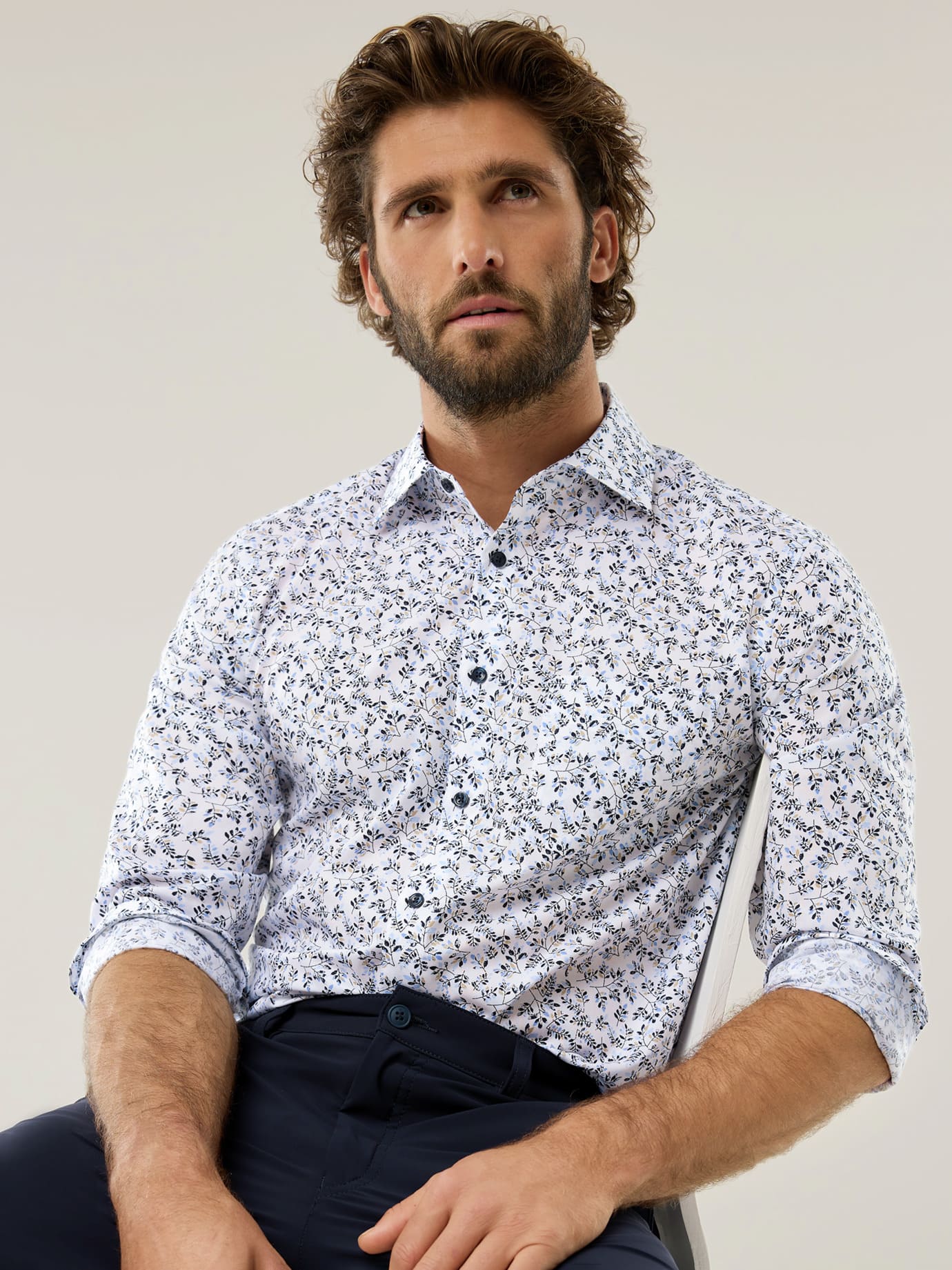 Walbusch Extra Smooth Shirt Kent Collar Comfort Fit Blue 39 10