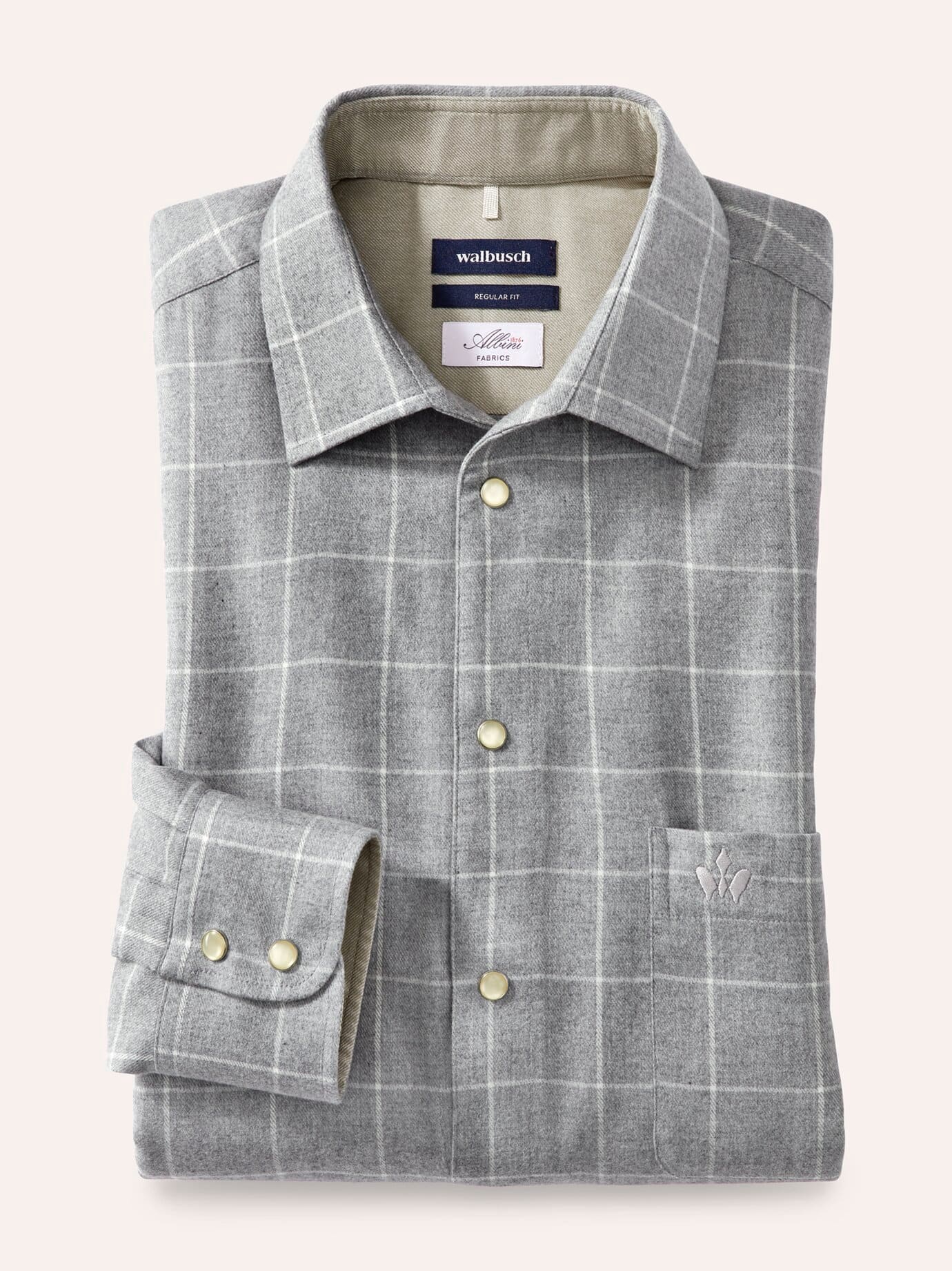 Luxus-Flanell Hemd Fensterkaro Luxus-Flanell Hemd Fensterkaro