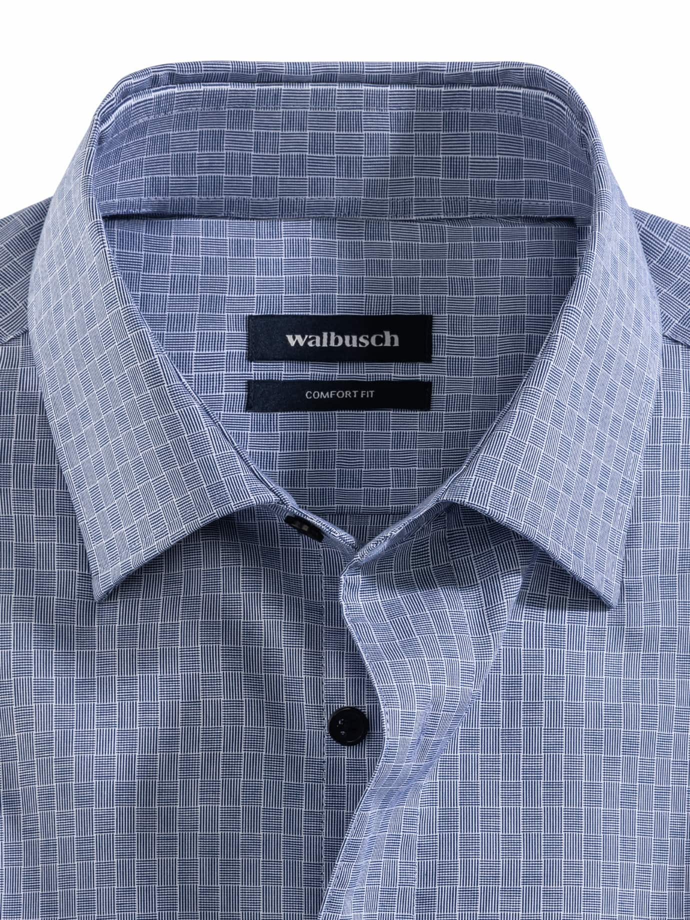 Walbusch Extraglatt Regular Fit Shirt Blue 40 3