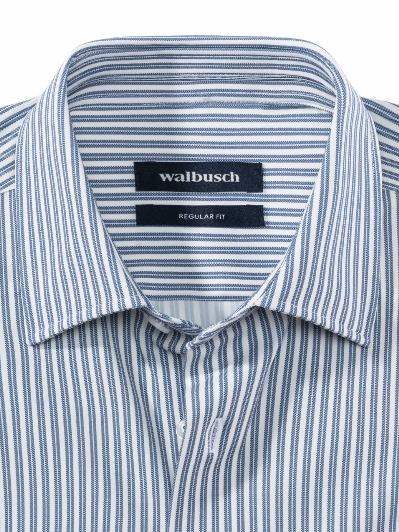 Walbusch Extraglatt Stretch & Relax Hemd Blau 45/46 7