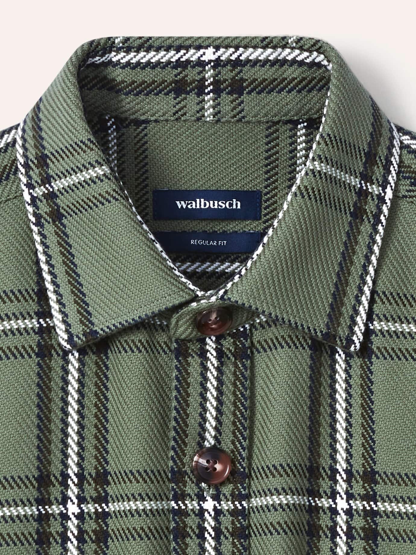 Walbusch Karo Overshirt Green Cotton 8