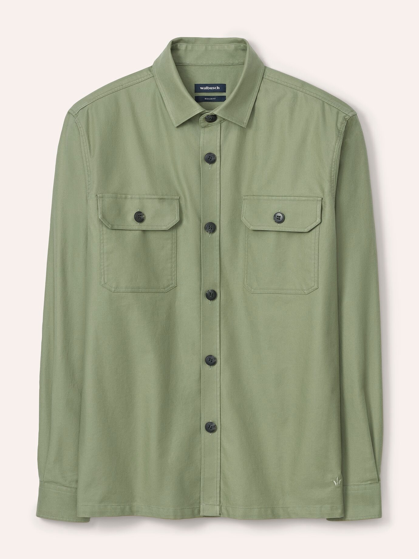 Hemdjacke aus Baumwoll-Mischung, Regular Fit#noch offen: Größenlauf, Farbe Grün, 56, markanter Twill natürliche Haptik Herren