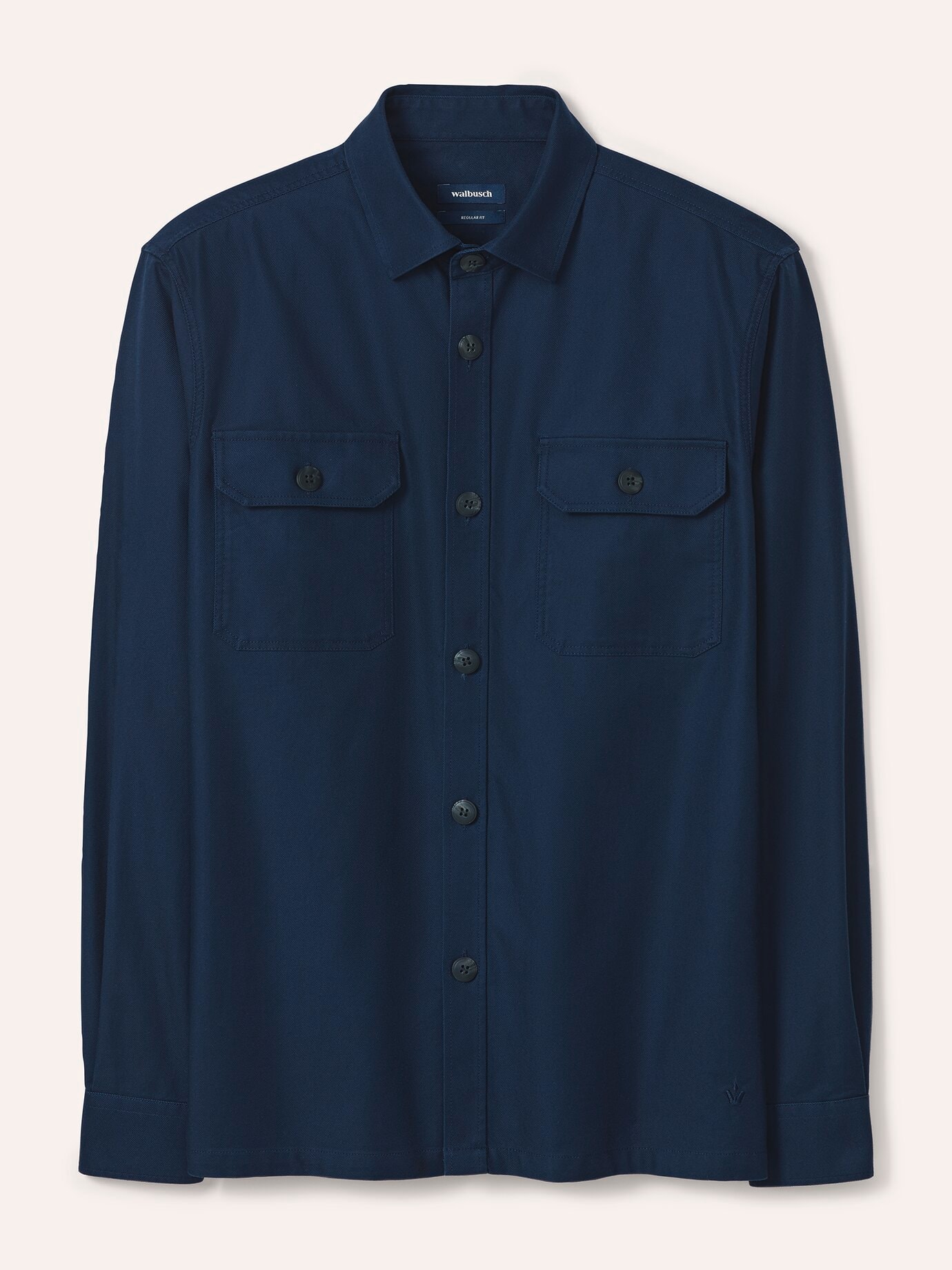 Hemdjacke aus Baumwoll-Mischung, Regular Fit#noch offen: Größenlauf, Farbe Blau, 50, markanter Twill natürliche Haptik Herren
