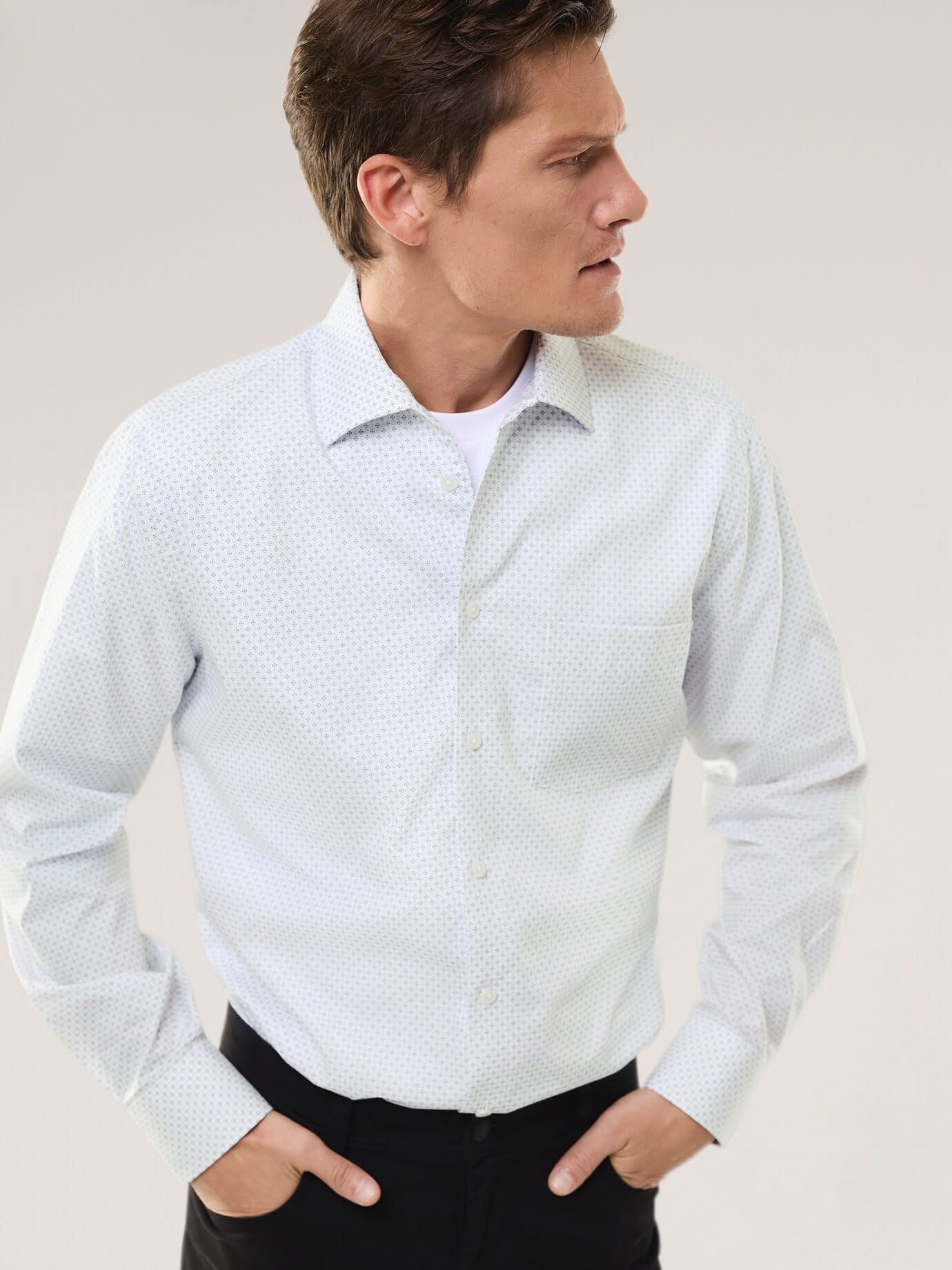 Walbusch Extraglatt Shirt Walbusch Collar White 42 10