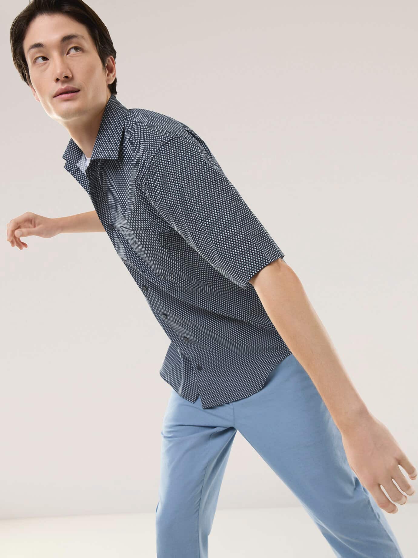 Walbusch Extra Smooth Shirt Kent Collar Comfort Fit Blue 44 3