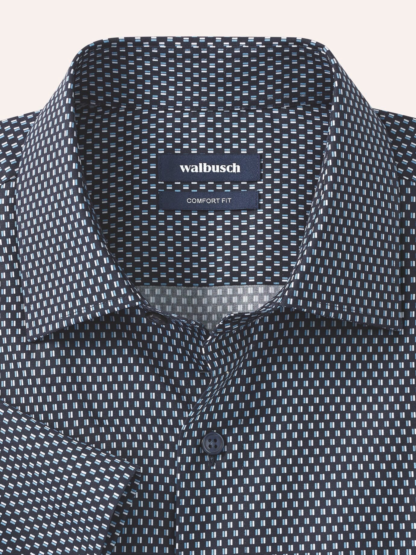 Walbusch Extra Smooth Shirt Kent Collar Comfort Fit Blue 44 4