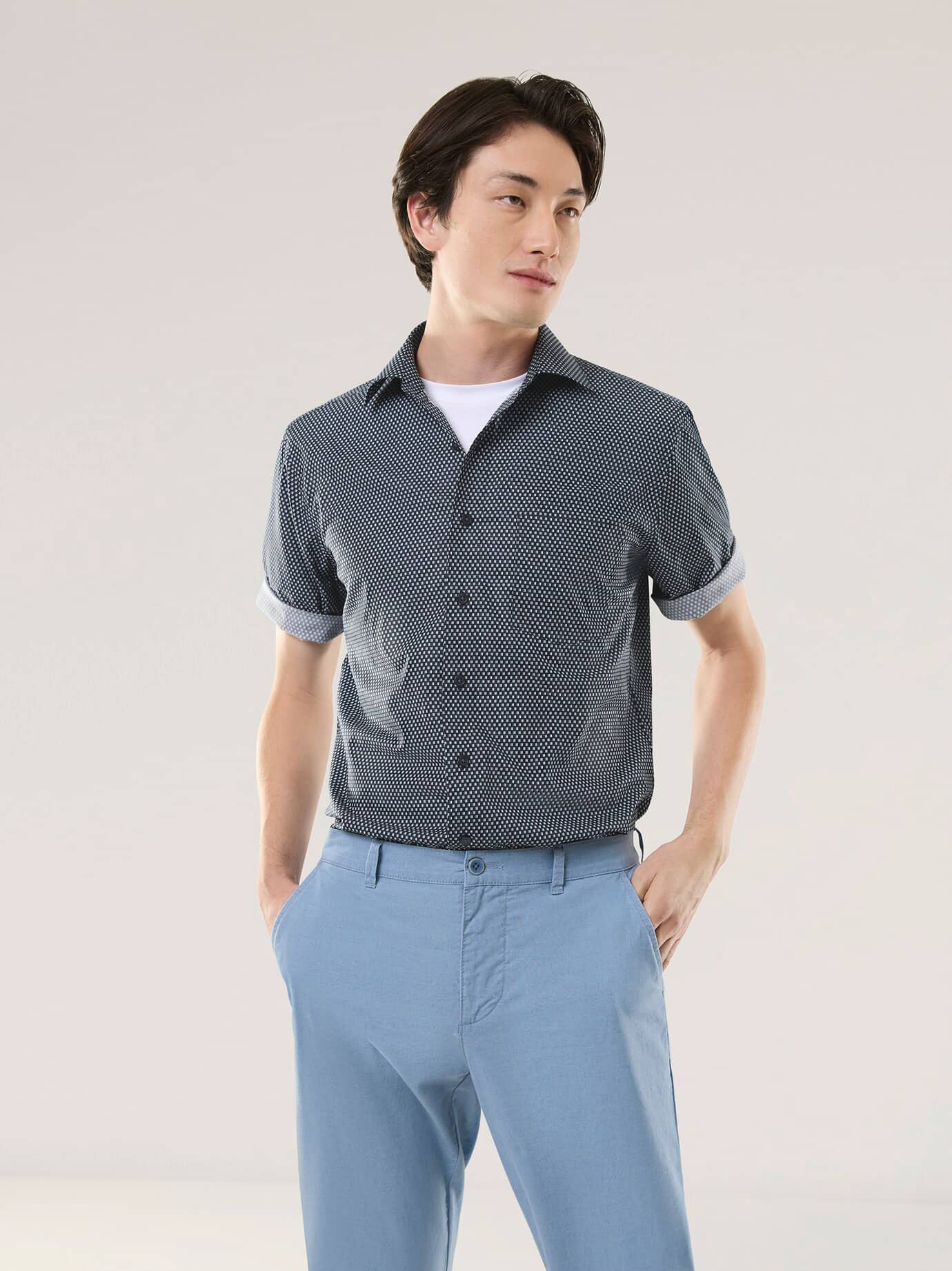 Walbusch Extra Smooth Shirt Kent Collar Comfort Fit Blue 44 2