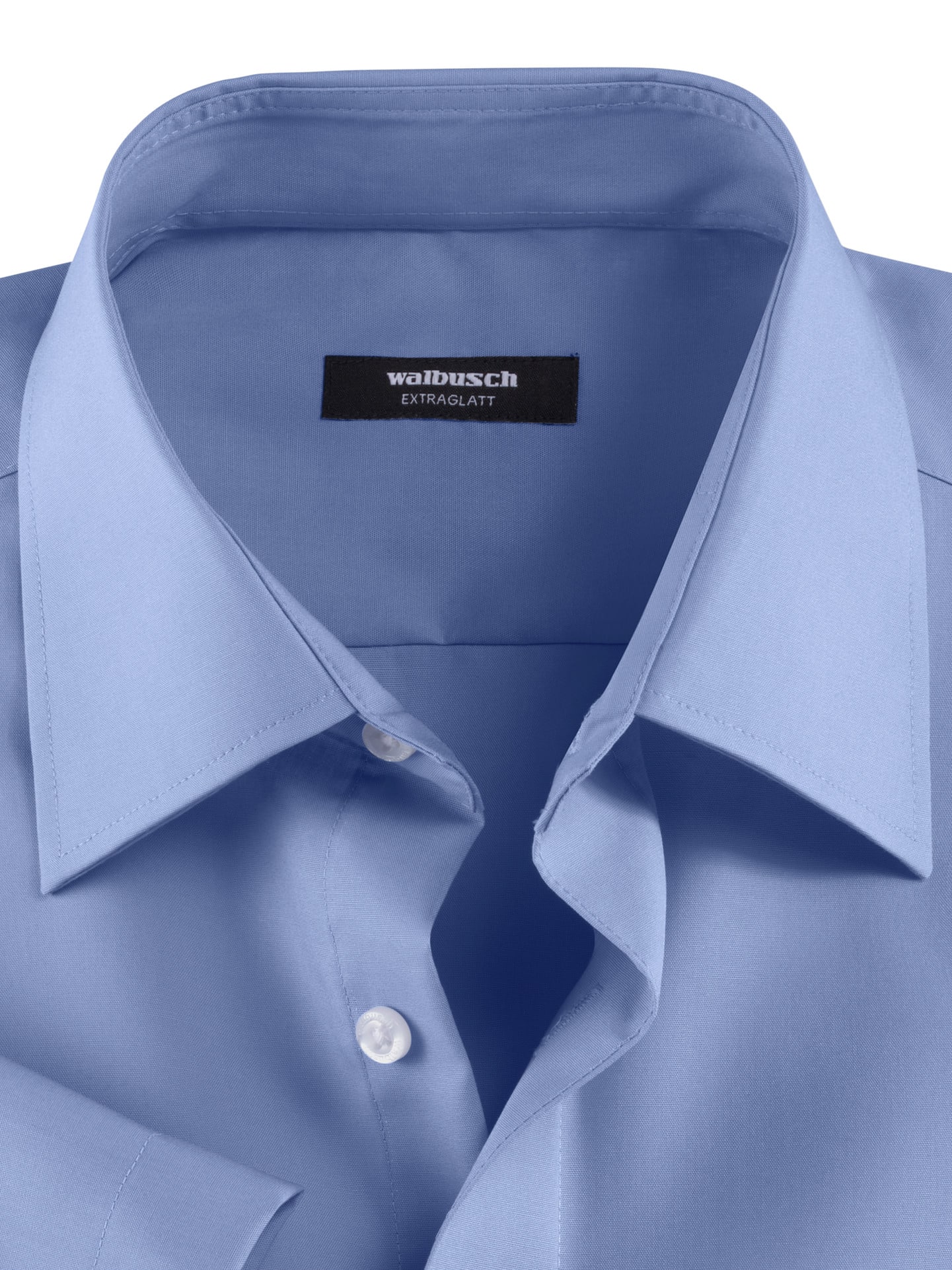 Walbusch Extraglatt Kent Collar Shirt Comfort Fit Blue 45/46 10