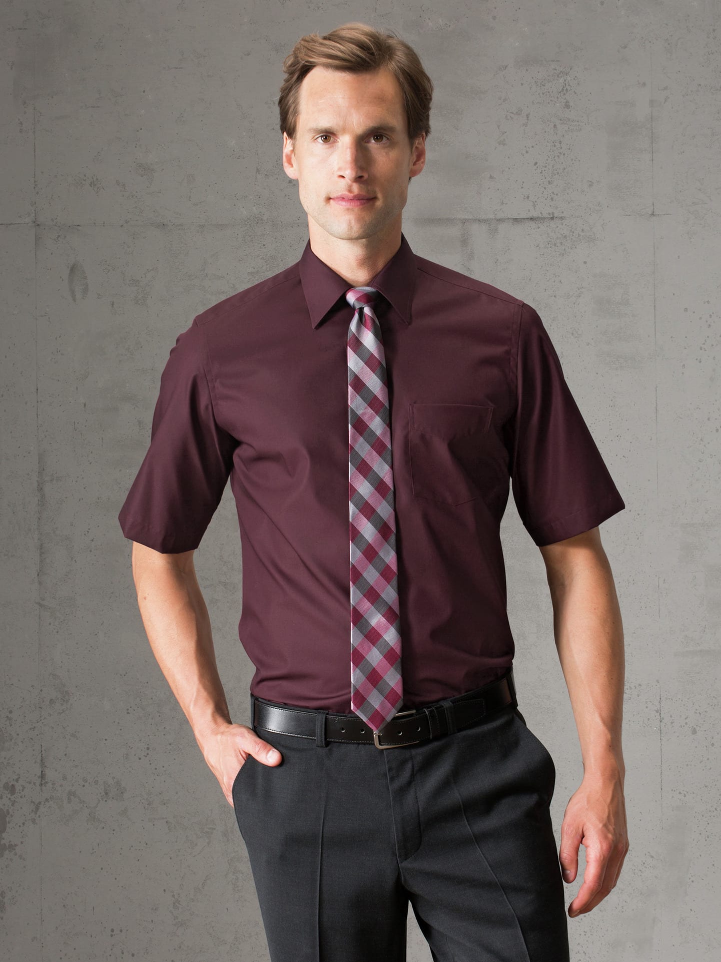 Walbusch Extra Smooth Shirt Buttonless Collar Red 41 6