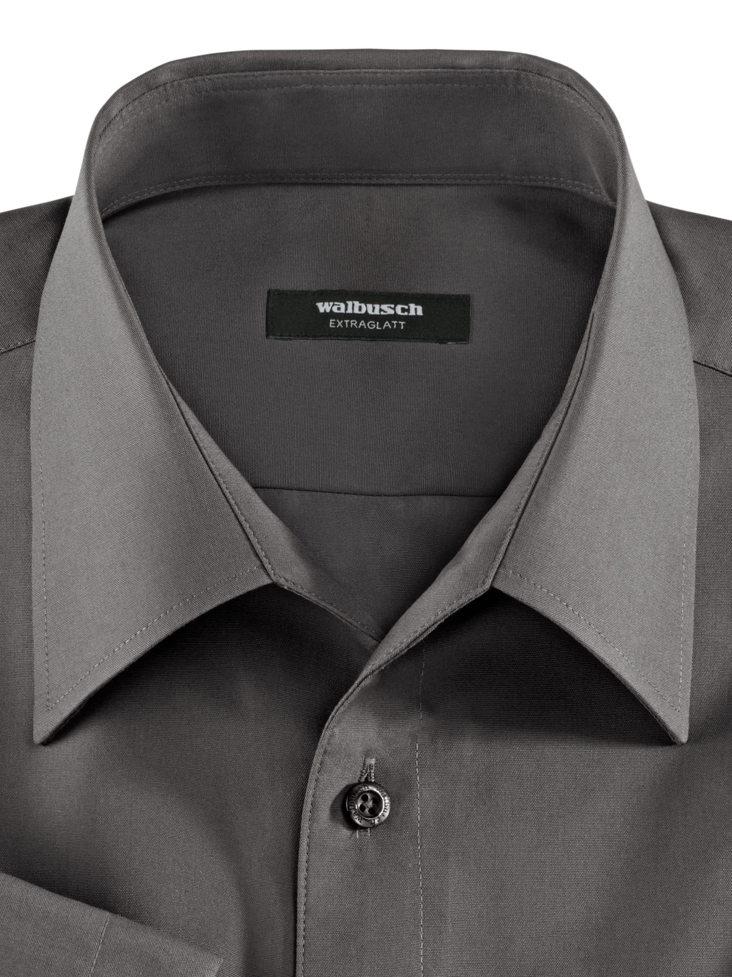 Walbusch Extra Smooth Shirt Buttonless Collar Gray 43 7