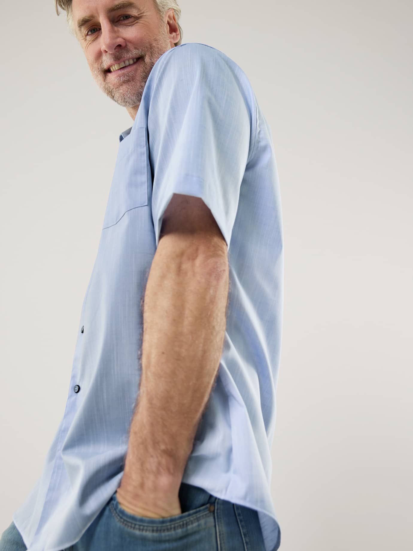 Walbusch Tropical Extra Smooth Shirt Comfort Fit Light Blue 45/46 3